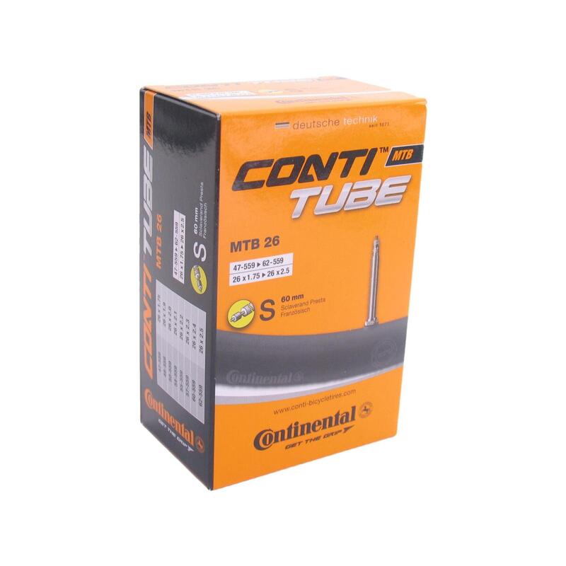 Cameră Continental MTB 26" 47/62-559 (26x1.75–2.5) S60 Presta 60 mm.