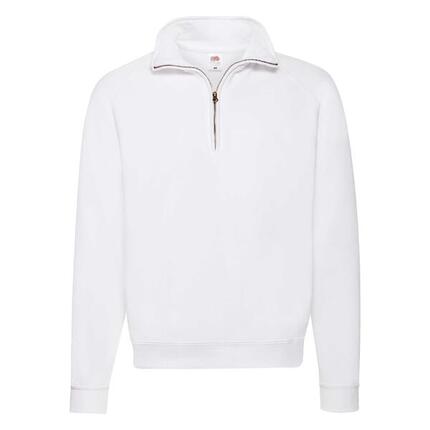 Sweat Fruit Of The Loom Classique Col Zip Adulte Blanc
