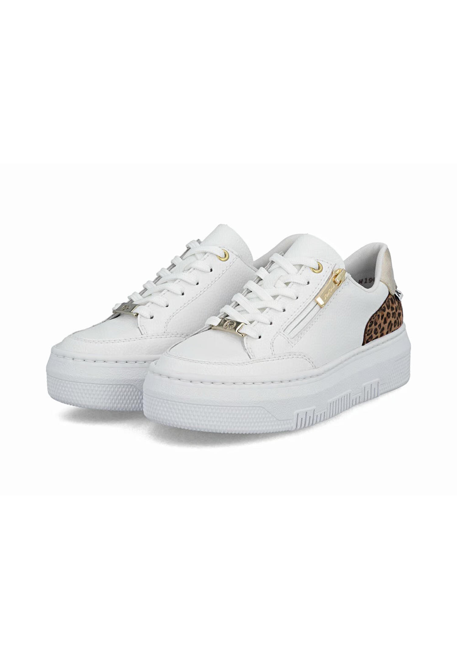 Rieker Damen Sneaker Low Laufschuh vegan Memory-Foam M1900-80 White 1/4