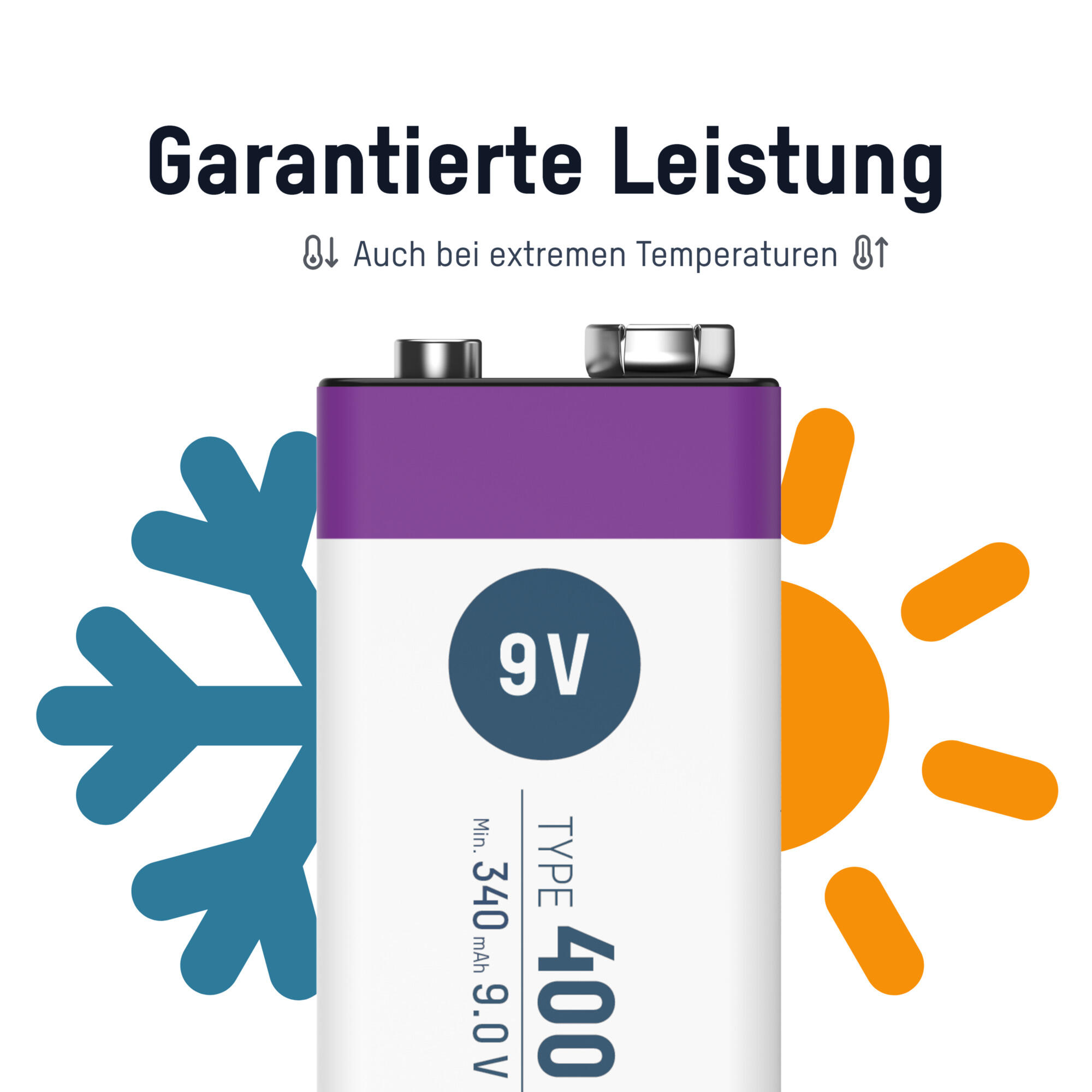 Akku 9V E-Block Typ-C Anschluss Li-Ion 340mAh, 1 Stück, wiederaufladbar 2/8