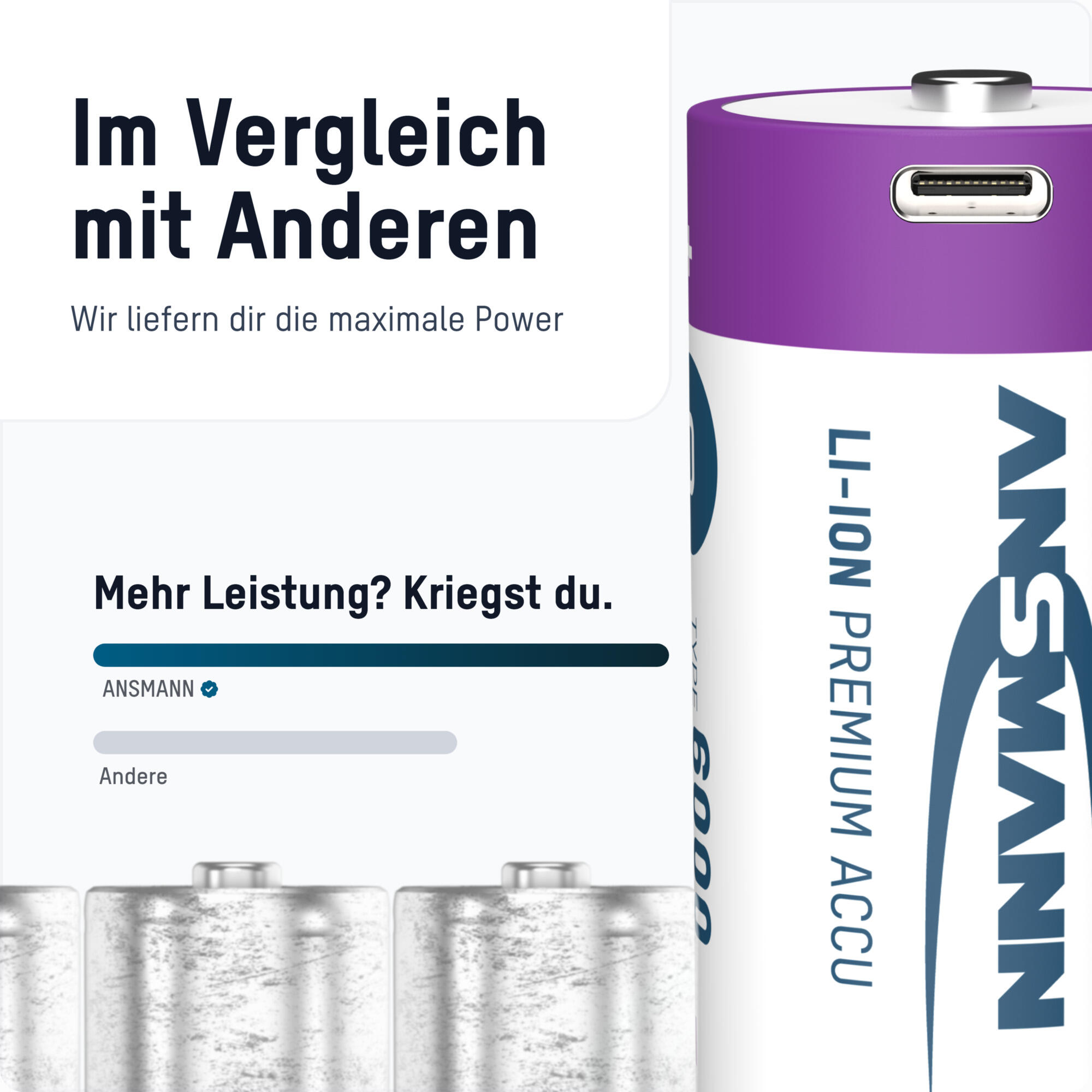 Akku Mono D 5400 mAh USB-C wiederaufladbar 1,5V, 2 Stück 5/7