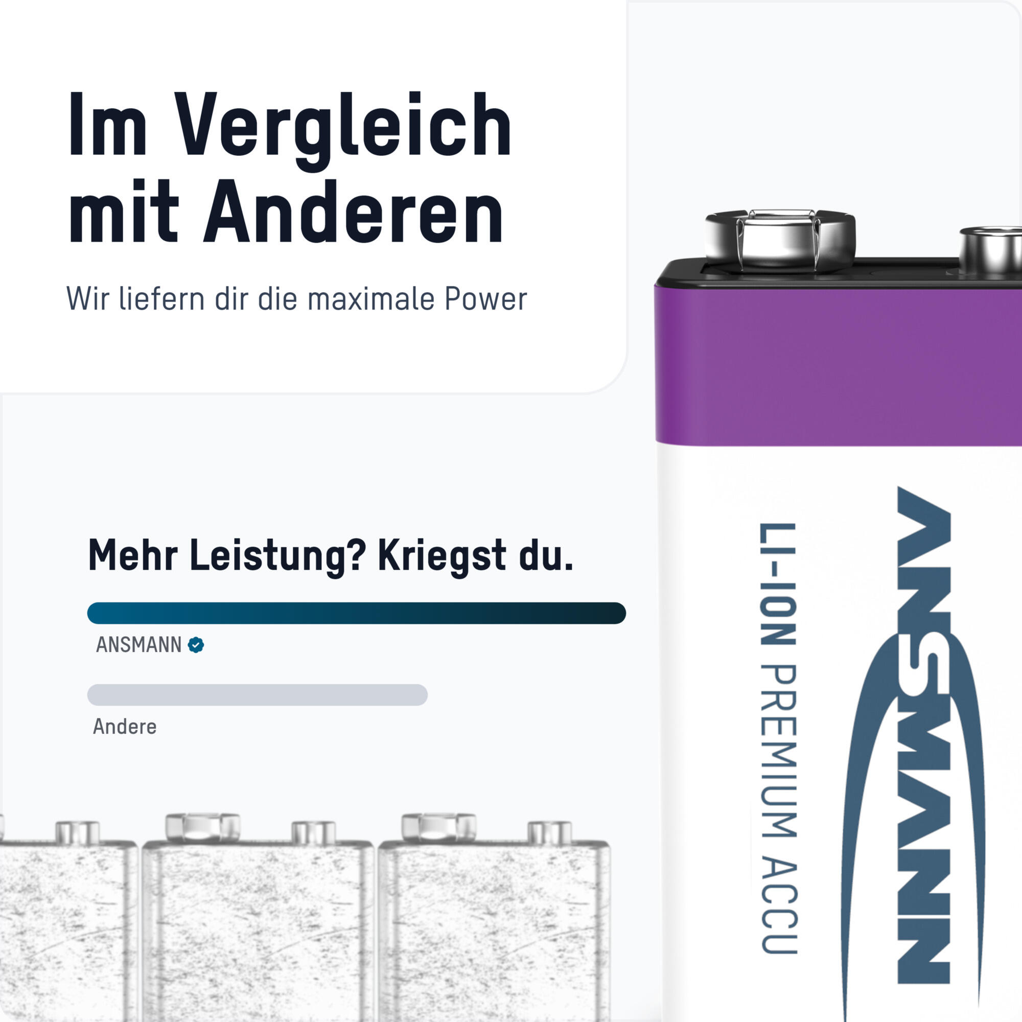 Akku 9V E-Block Typ-C Anschluss Li-Ion 340mAh, 1 Stück, wiederaufladbar 4/8
