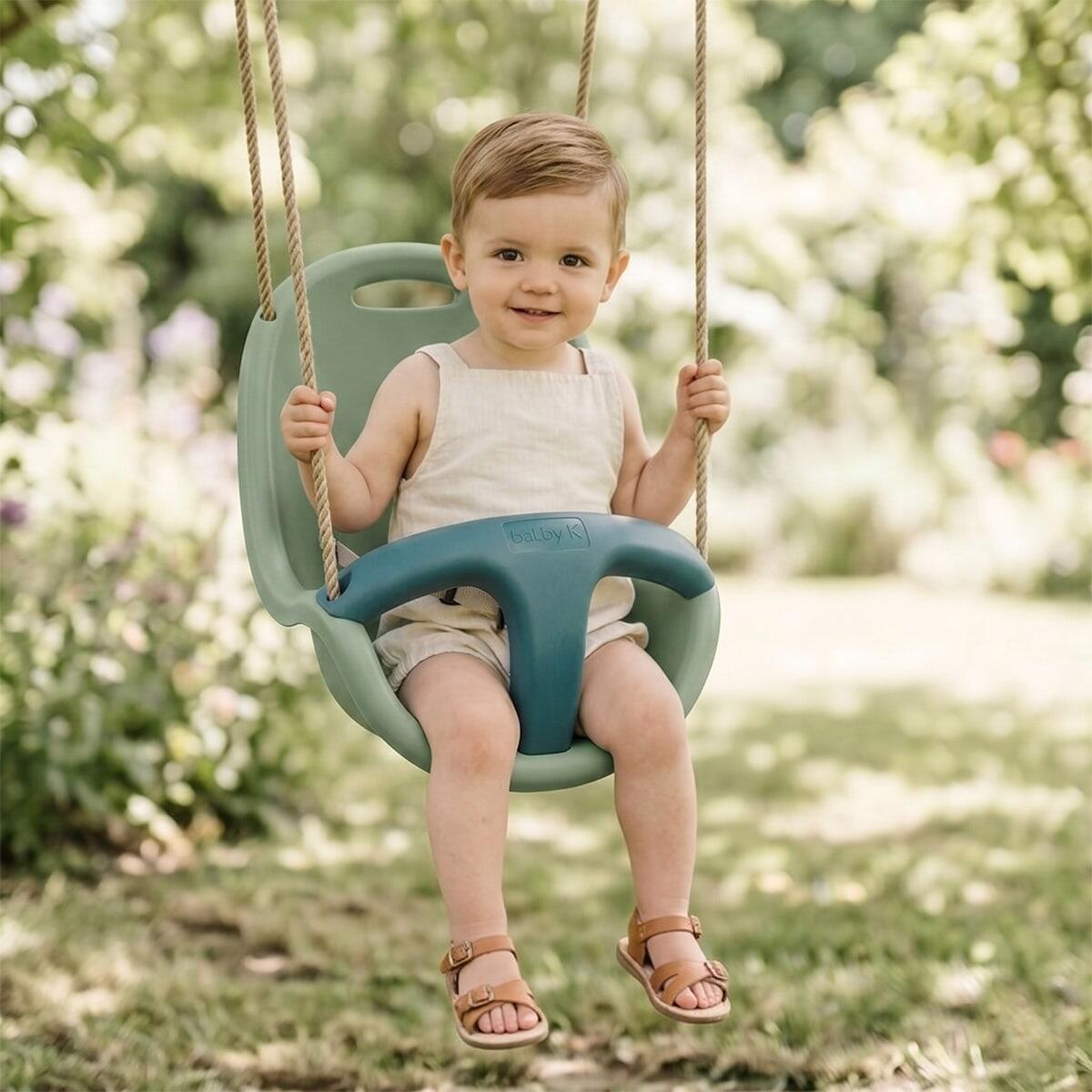 Siège bébé pour portique 1,9 m - 2,5 m bleu/vert pâle Trigano 2/5