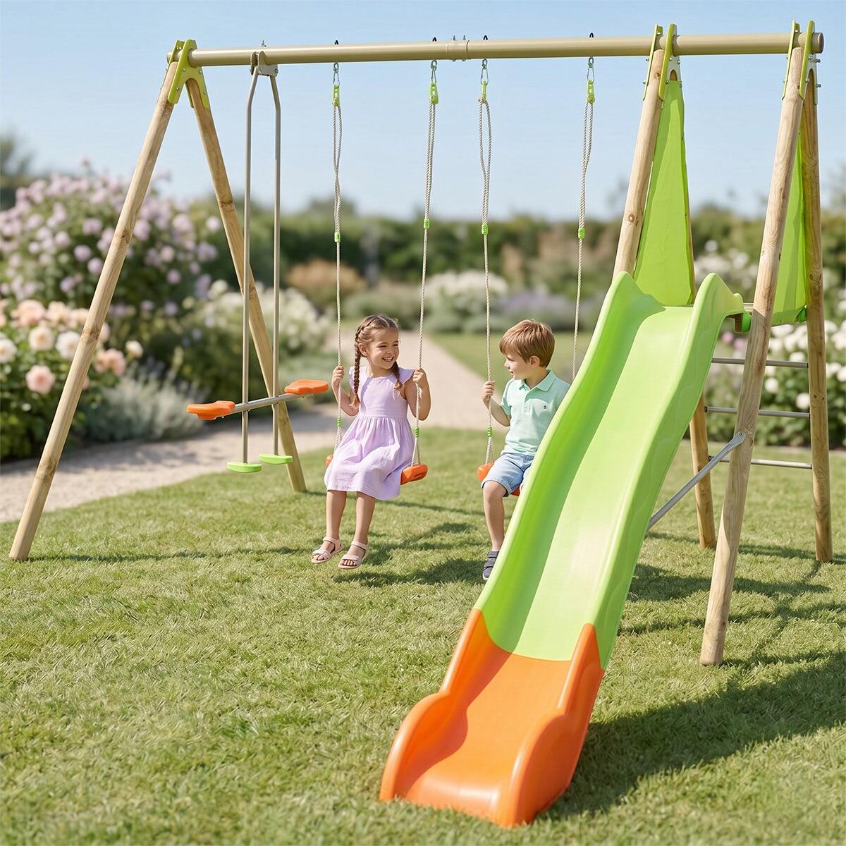 Station de jeux Techwood OPTIMA Trigano 2,30 m avec toboggan 2/7
