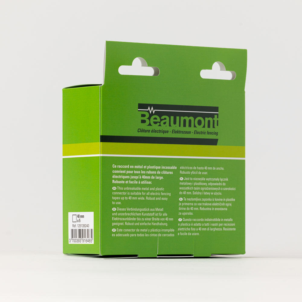 5 Raccords pour ruban 40 mm BEAUMONT 3/4