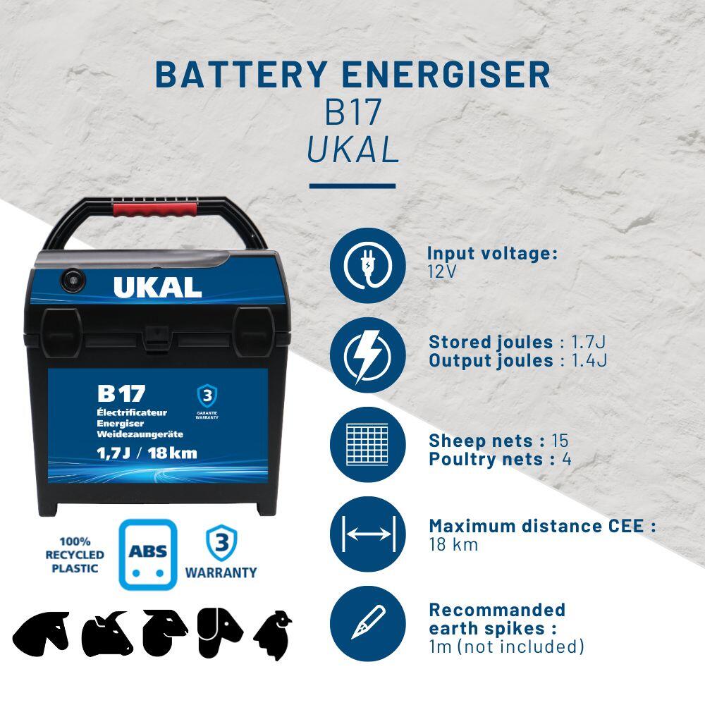 Battery post fence accessory Ukal B17 2/7