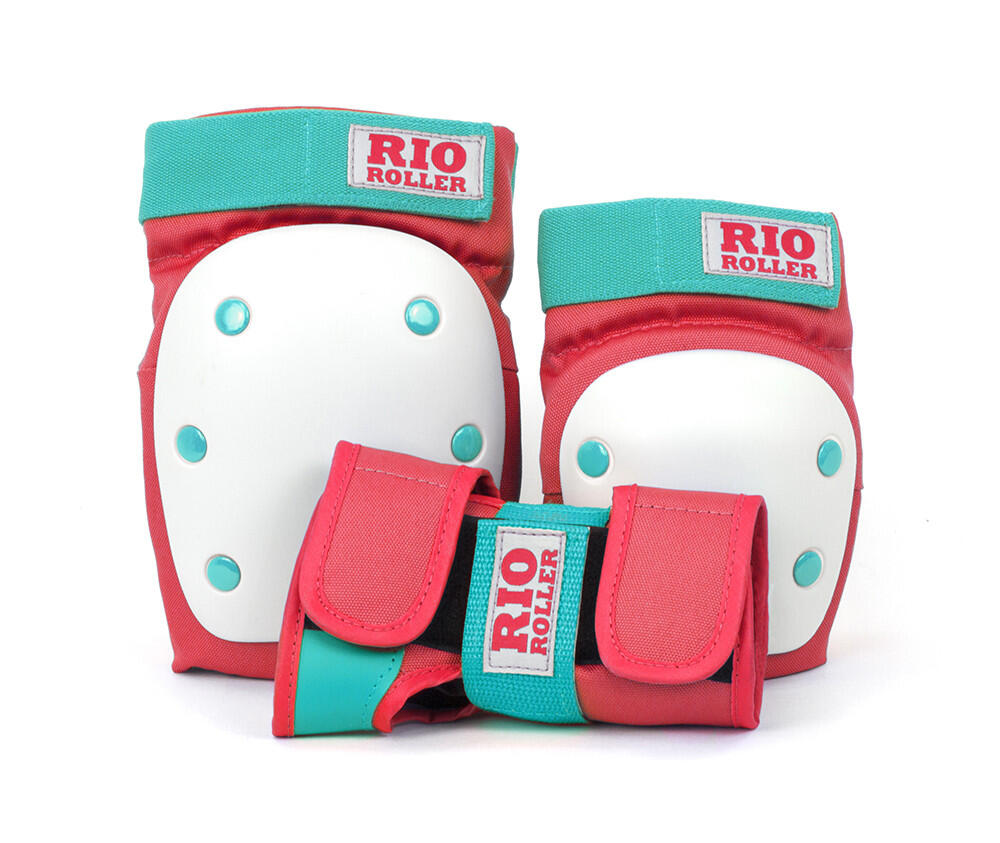 Rio Roller Triple Set Protezioni 3pz - S - Red/Mint 4/7