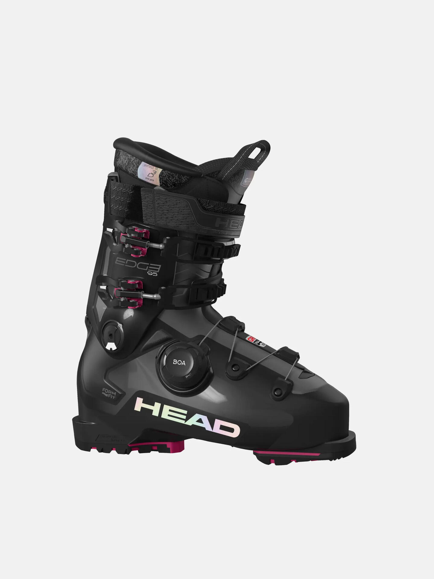 Chaussures De Ski Pour Femme Femme - HEAD Edge 95 W HV GW BOA - Black/Fuchsia 6/7