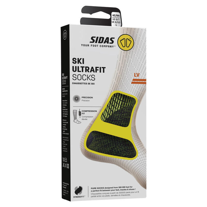 Calze da sci sottili e compressive, effetto seconda pelle - Ski Ultrafit LV 5/7
