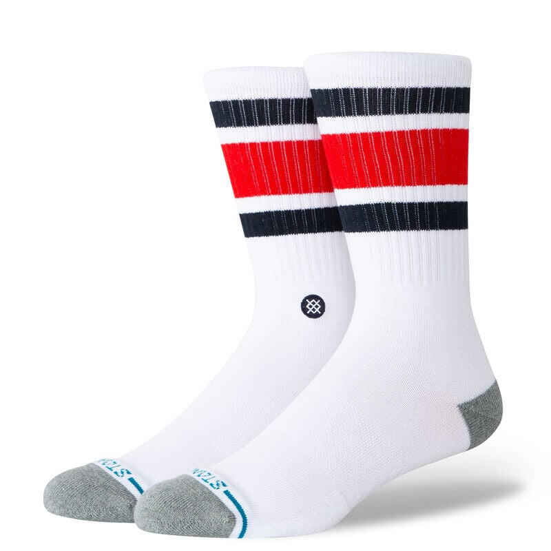 Stance Boys Socken Weiß / Rot 5/7