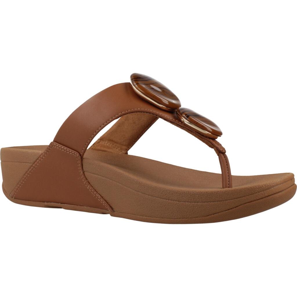 FITFLOP FitFlop Lulu Marbled-Stone Toe-Post Sandals  DIEPBRUIN 40 5/7