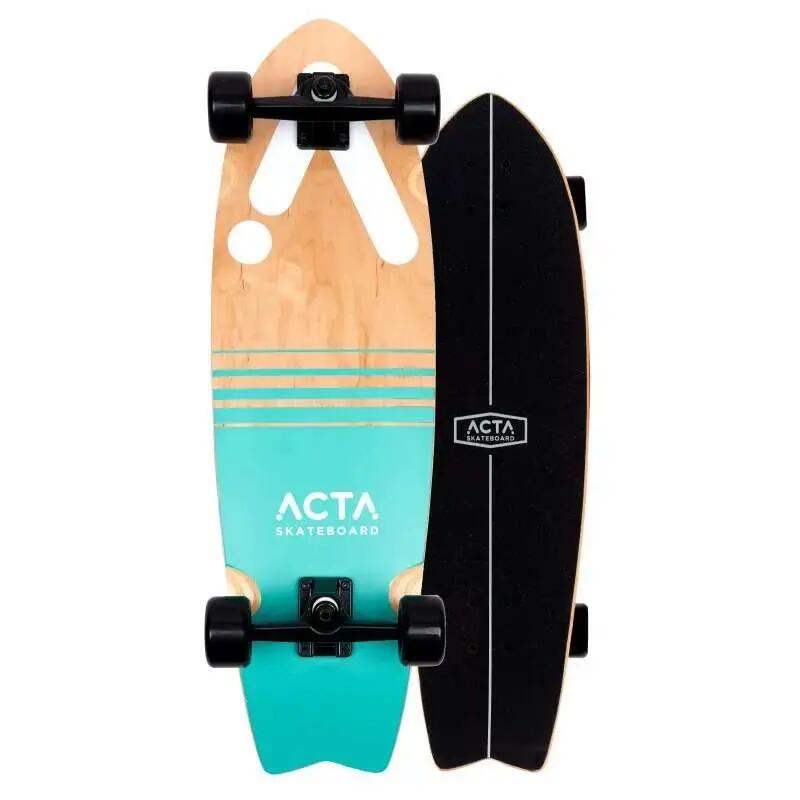 Surfskate Horizon 32" – Blue & Beige - 7-ply maple surf-skateboard - Ideal 5/8