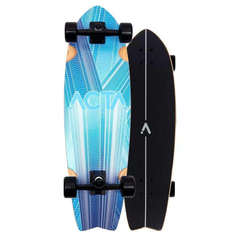 Surfskate Glitch 32" – Azul | Surfskate completo para carving de 7 láminas 6/8