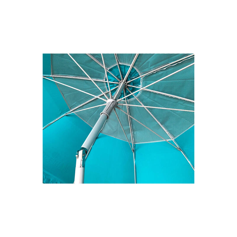 Umbrelă plajă Maui & Sons XL 220 cm, UPF50+ protecție, pliabilă