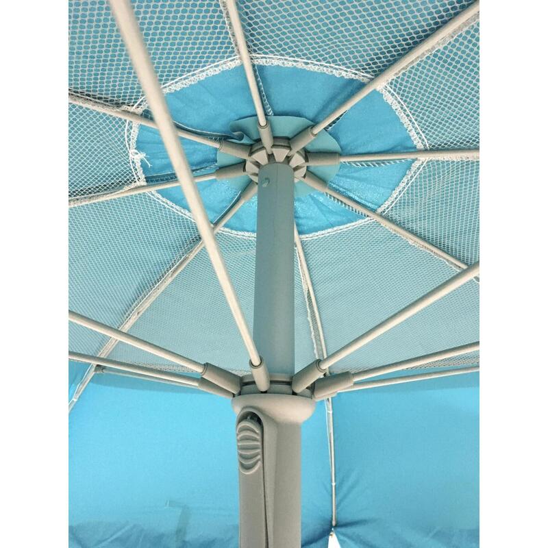 Umbrelă plajă Maui & Sons XL 220 cm, protecție UPF50+, rabatabilă