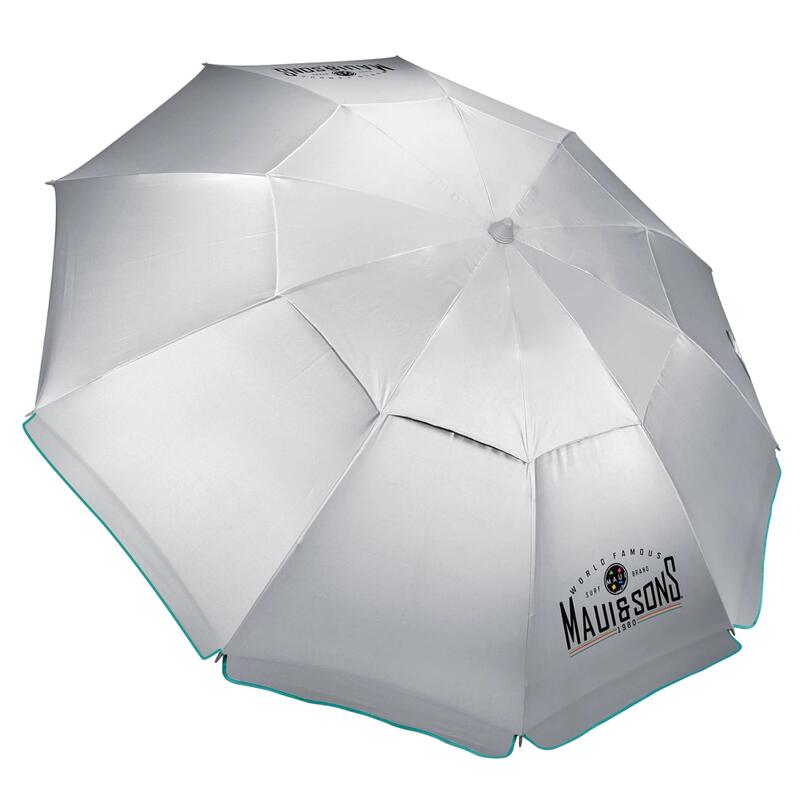 Umbrelă plajă Maui & Sons XL 220 cm, UPF50+ protecție, pliabilă