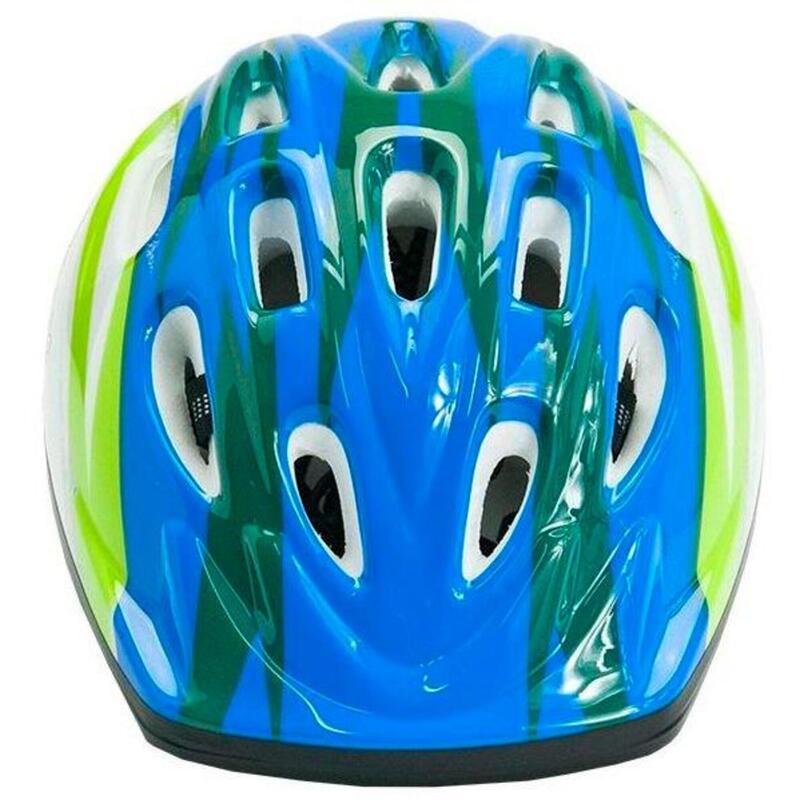 Kask rowerowy Allright Junior biało-niebiesko-zielony rozmiar S