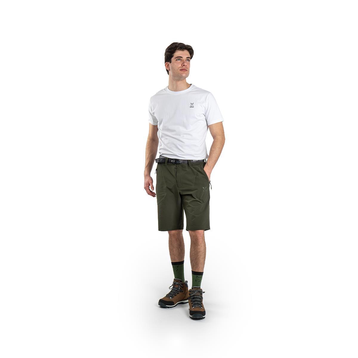 Pantalón Corto Senderismo en Montaña HOMBRE Altus TAUPO K30 GREEN OLIVE 5/6