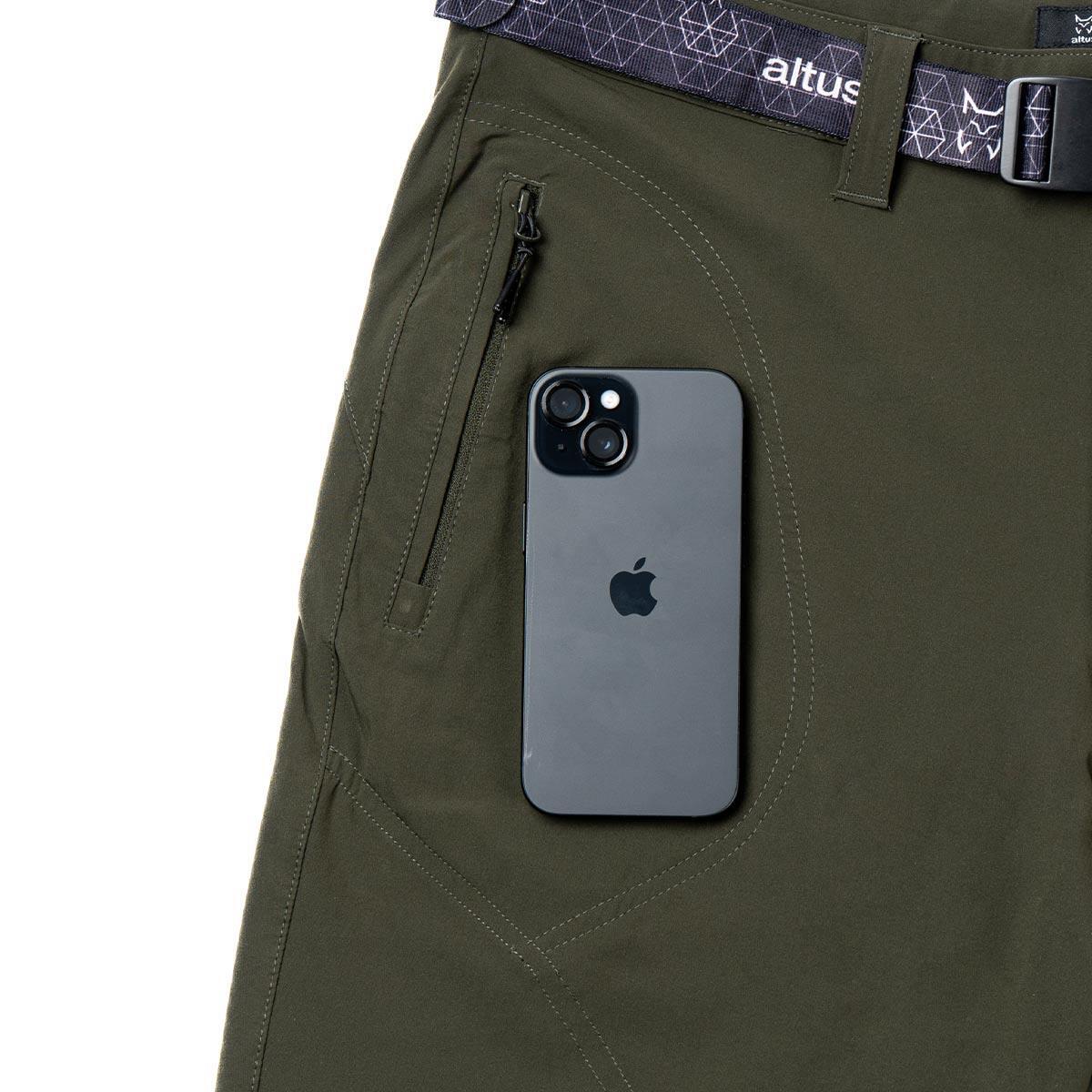 Pantalón Corto Senderismo en Montaña HOMBRE Altus TAUPO K30 GREEN OLIVE 4/6