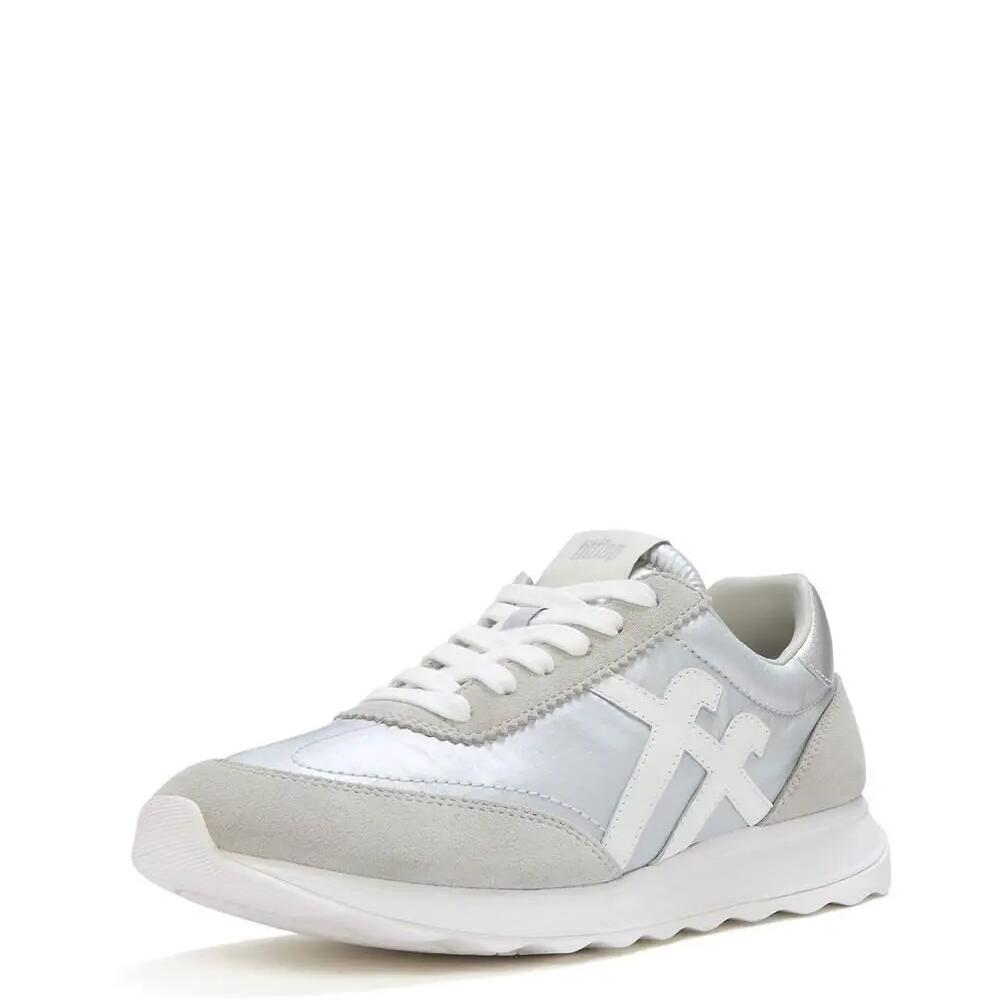 FitFlop Retro-Q FF Nylon Women's Silver/Urban White Trainers