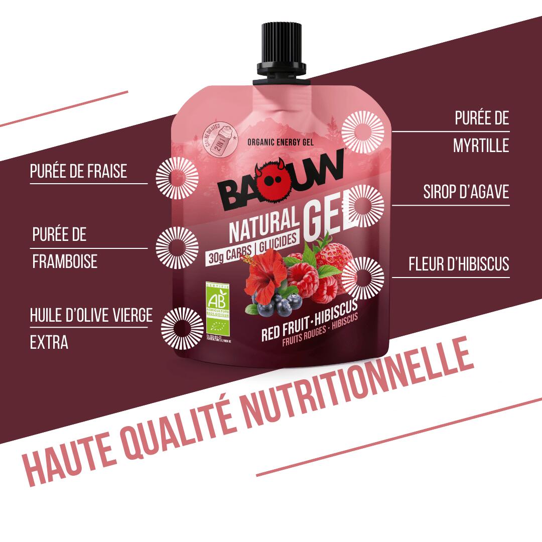 Gel énergie BIO fruits rouges et hibiscus, saveur cranberry, format 85 g 3/8