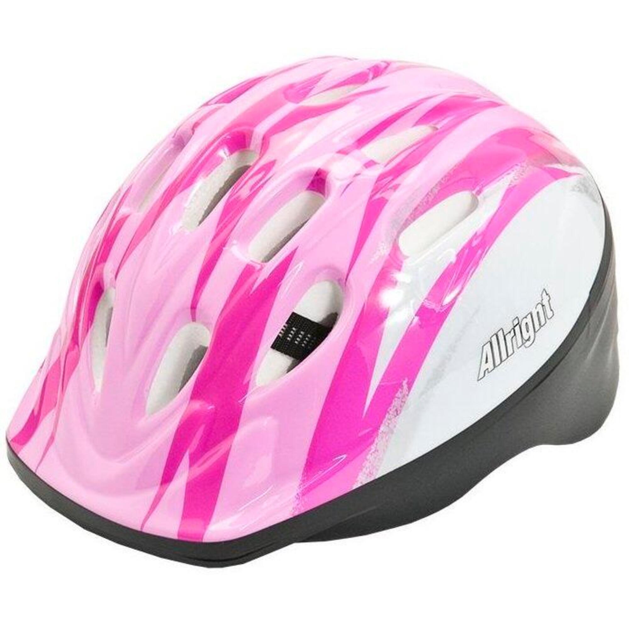 Kask rowerowy Allright Junior biało-różowy rozmiar S