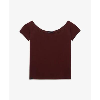 Bardot top t-shirt met blote schouders voor dames superdry