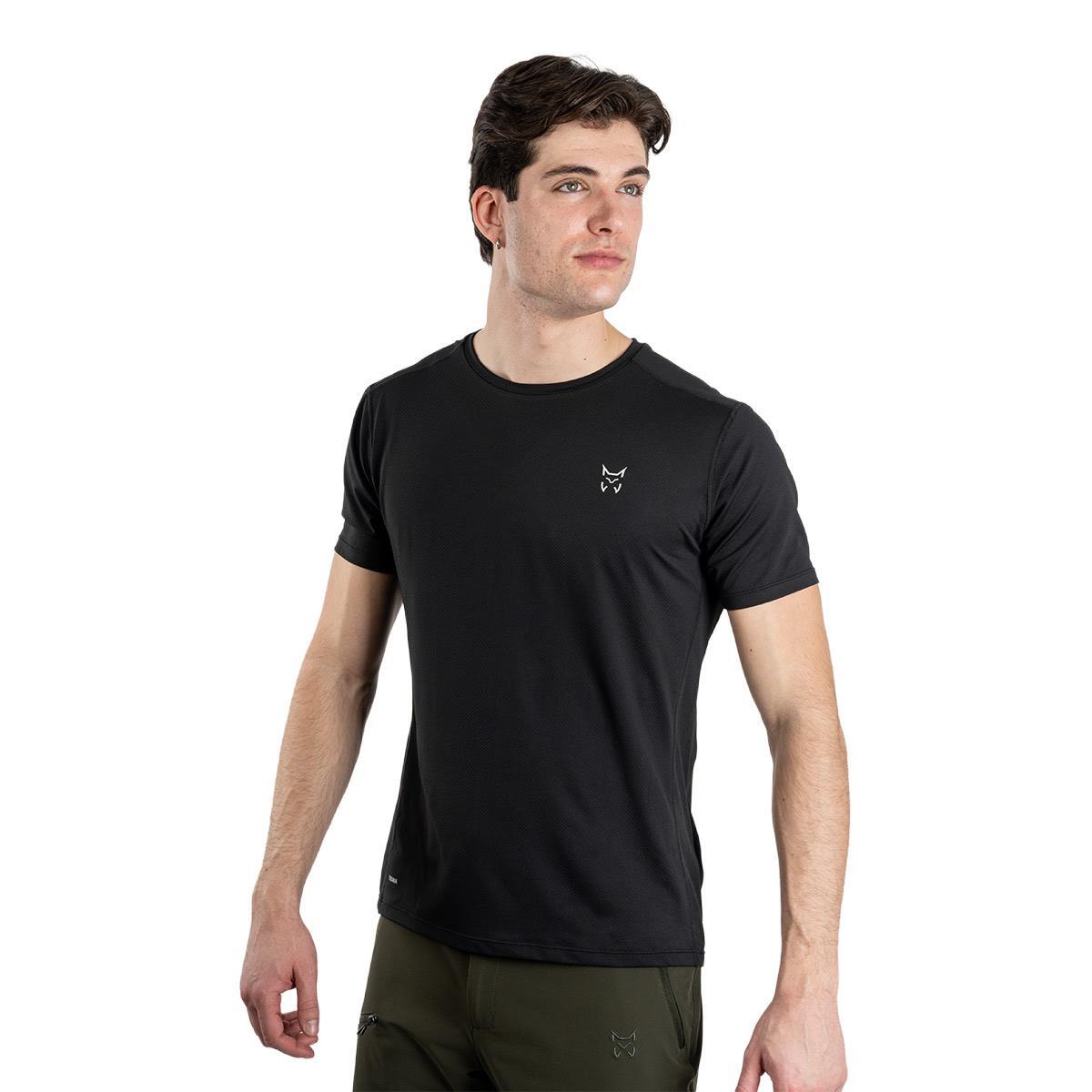 Camiseta manga corta Senderismo en la naturaleza Hombre ALTUS TISMA L30 BLACK 5/6