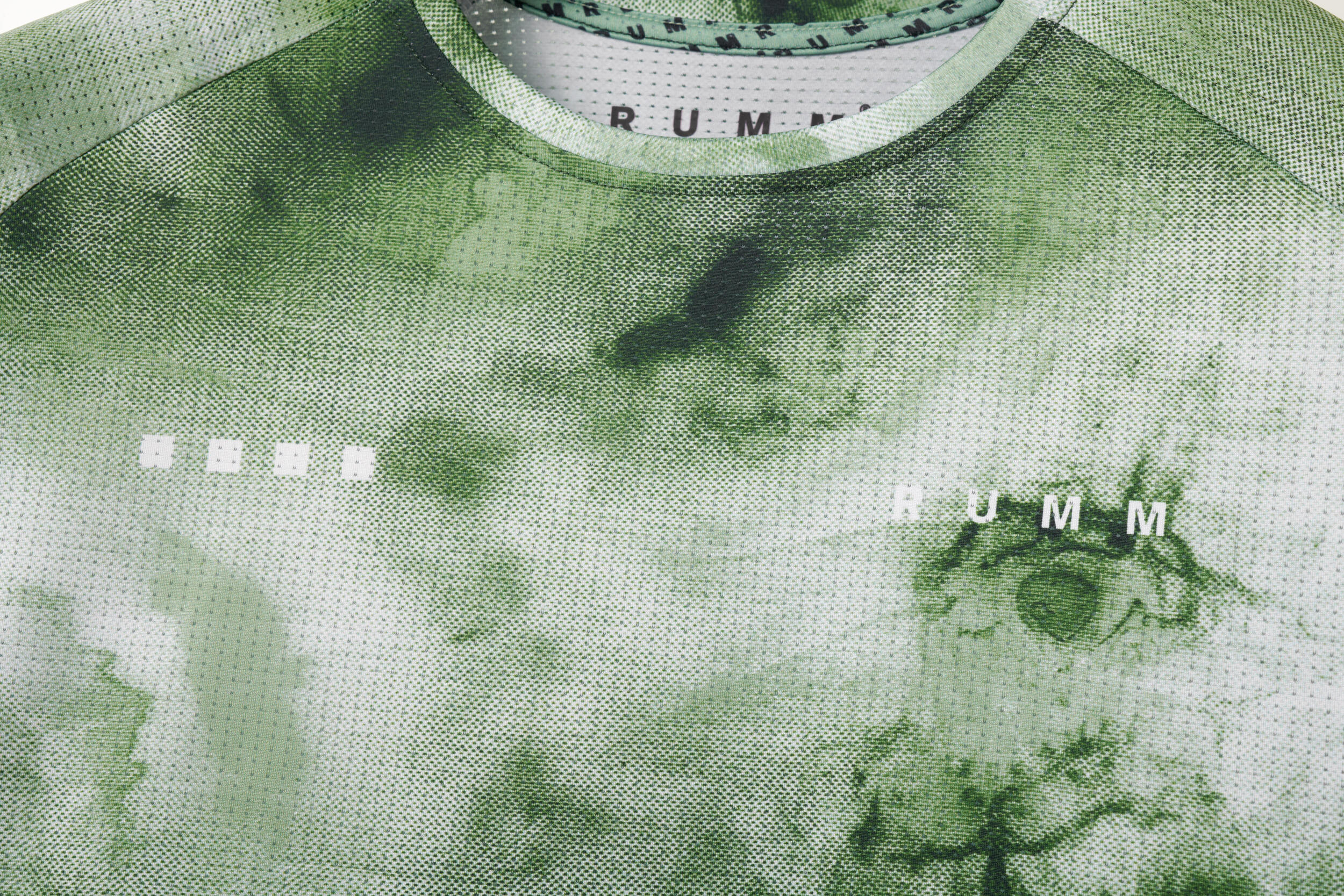 Camiseta técnica de trail running para mulher RUMM Torn Green 3/5