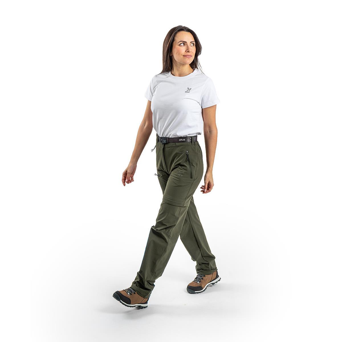 Pantalón Largo Senderismo en Montaña HOMBRE Altus QUETZAL W GREEN OLIVE 6/7