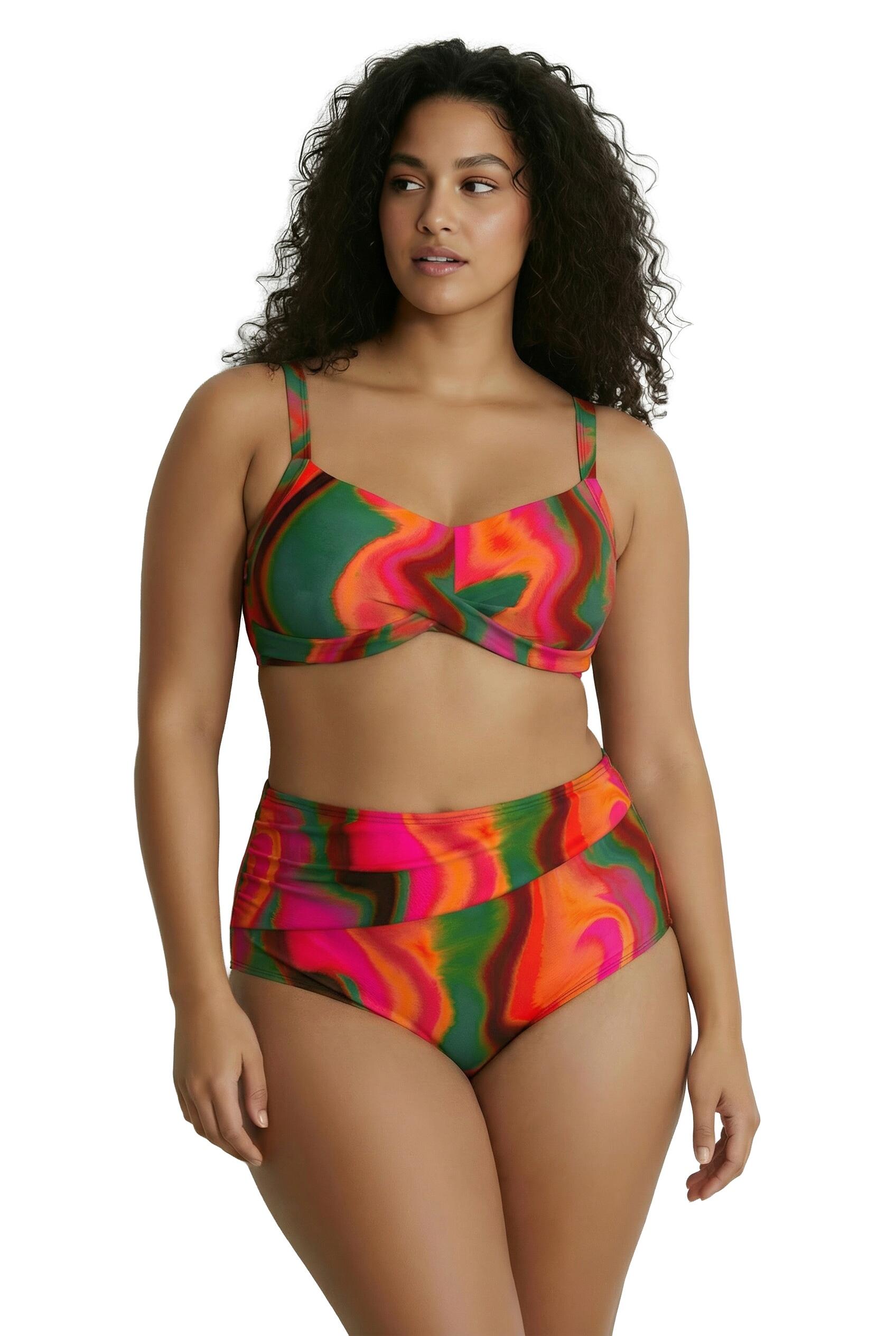Dames Bikini kleurverloop zachte cups gedrapeerd gerecycled 7/7