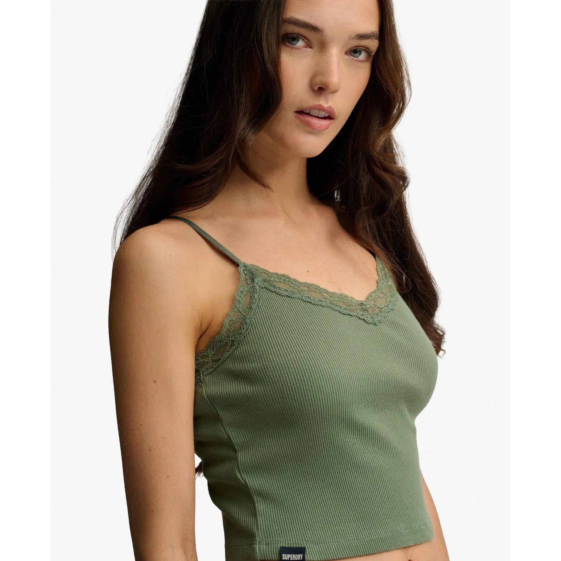 Canotta con bordino in pizzo donna Superdry Essential 4/6