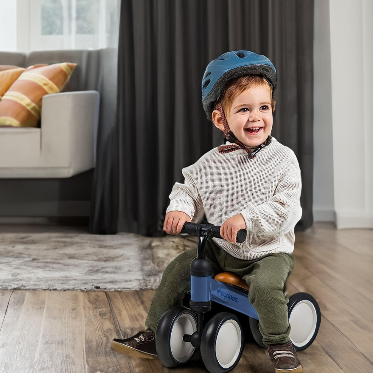 Loopfiets - kinderstep - loopfietsje - marineblauw 3/4