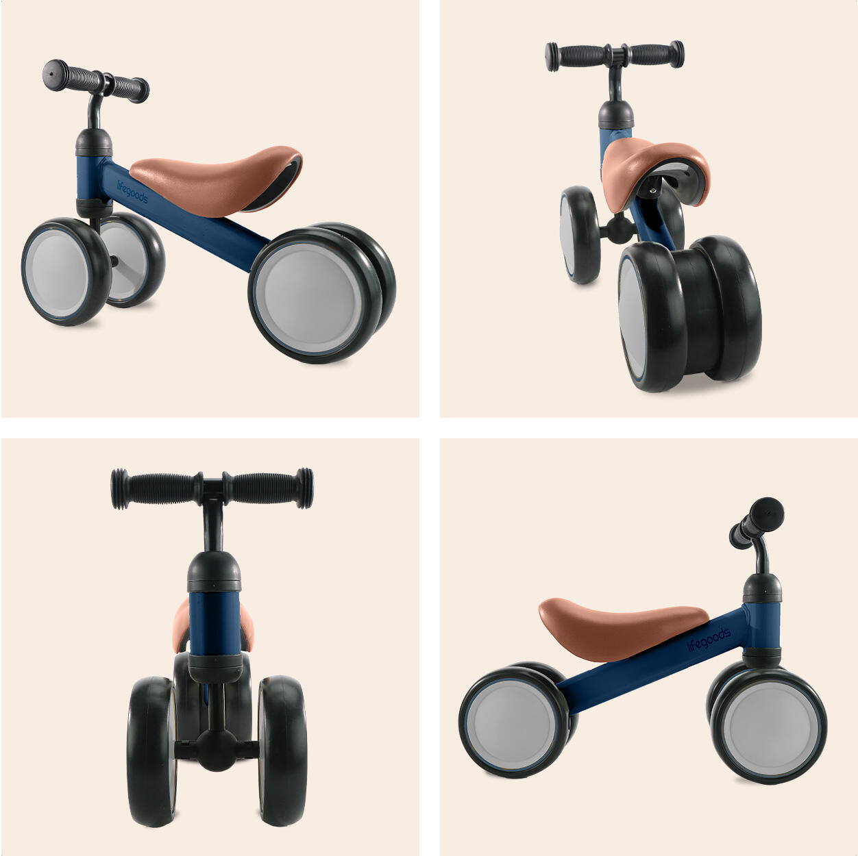 Loopfiets - kinderstep - loopfietsje - marineblauw 2/4