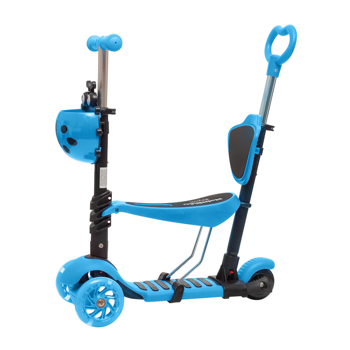 MultiRider - kinderstep met duwstang - hoogte verstelbaar - blauw 3/5
