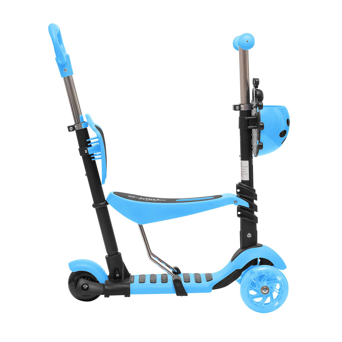 MultiRider - kinderstep met duwstang - hoogte verstelbaar - blauw 5/5