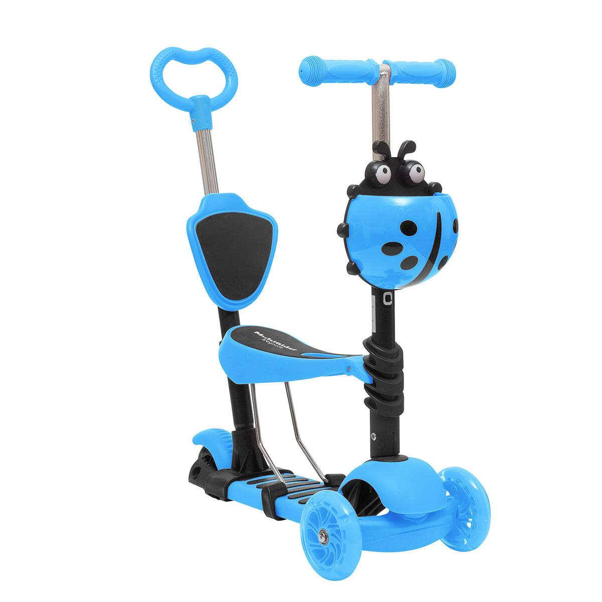 MultiRider - kinderstep met duwstang - hoogte verstelbaar - blauw 4/5