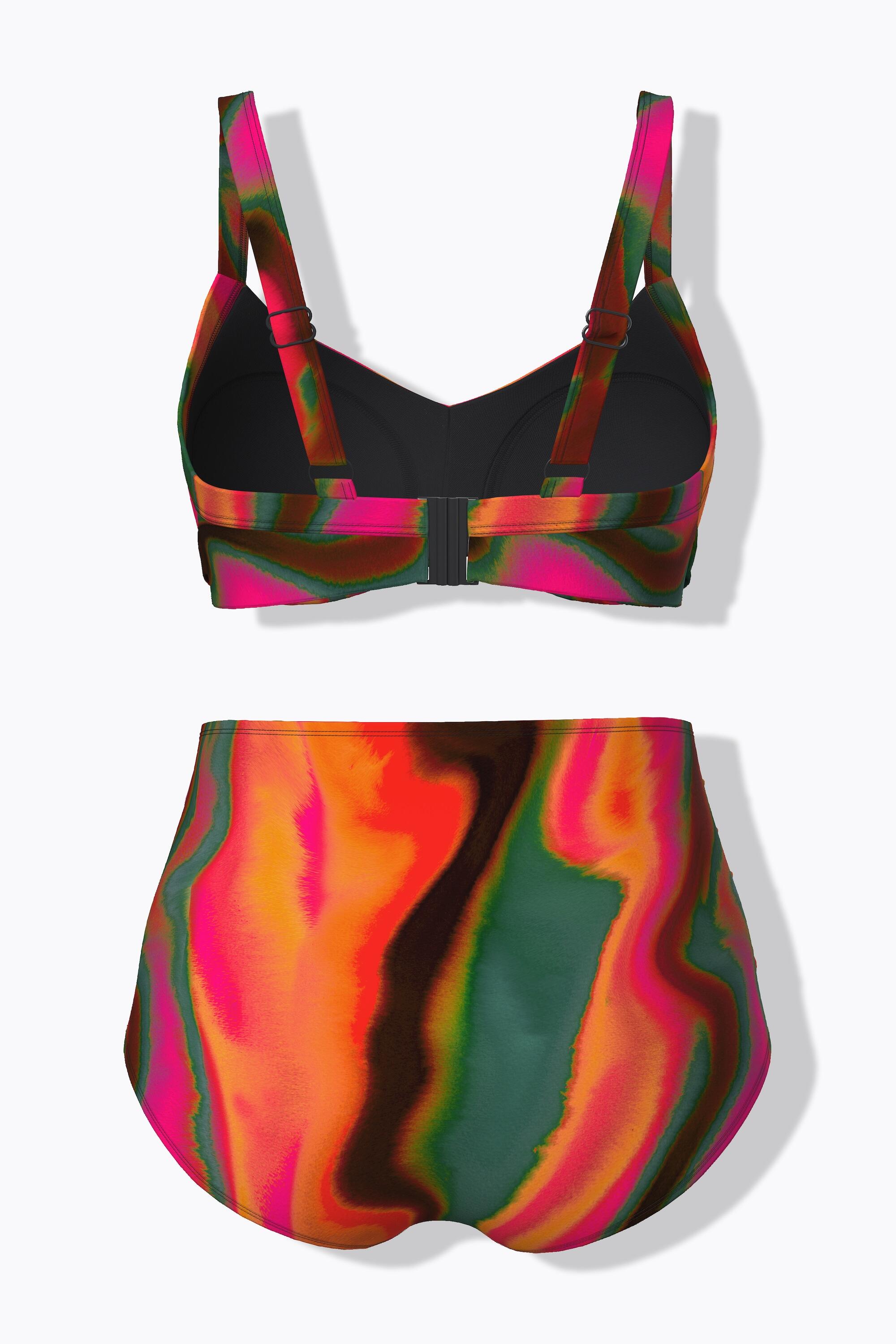 Dames Bikini kleurverloop zachte cups gedrapeerd gerecycled 5/7