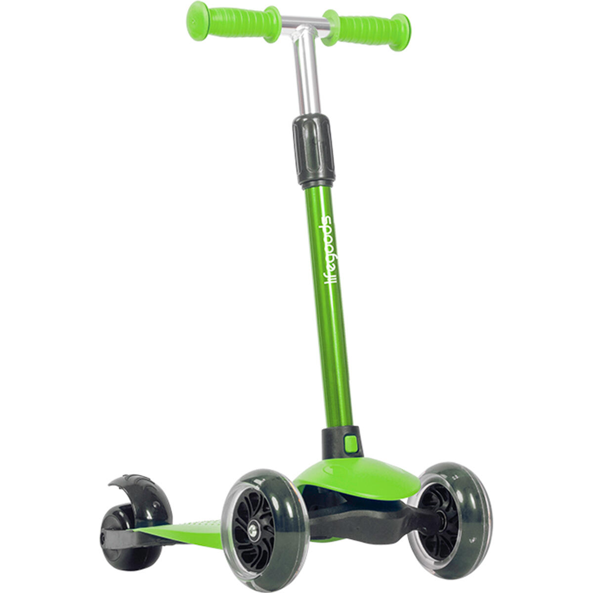 Trottinette enfant - 3 roues lumineuses - hauteur reglable - vert 2/6