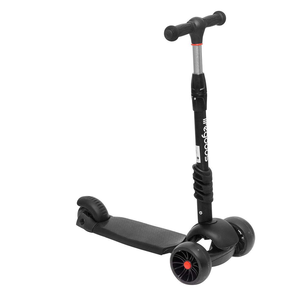Kinderstep - hoogte verstelbaar zitje - lichtgevende wielen - MultiRider - zwart 5/5
