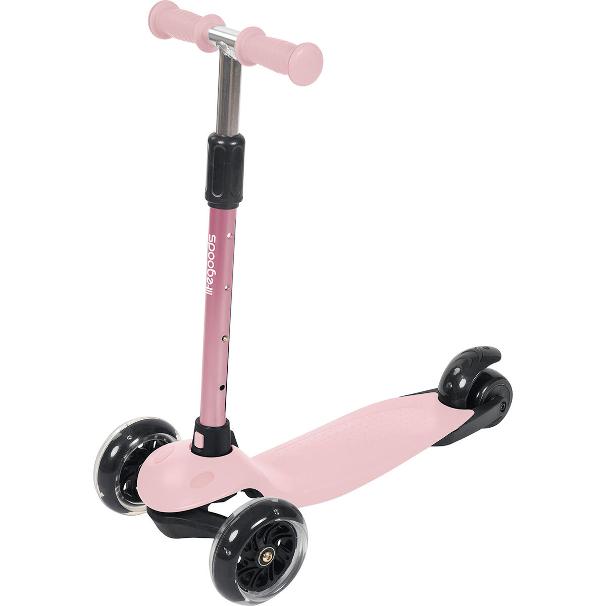 Kinderstep - 3 lichtgevende wielen - hoogte verstelbaar - pastel roze 6/6