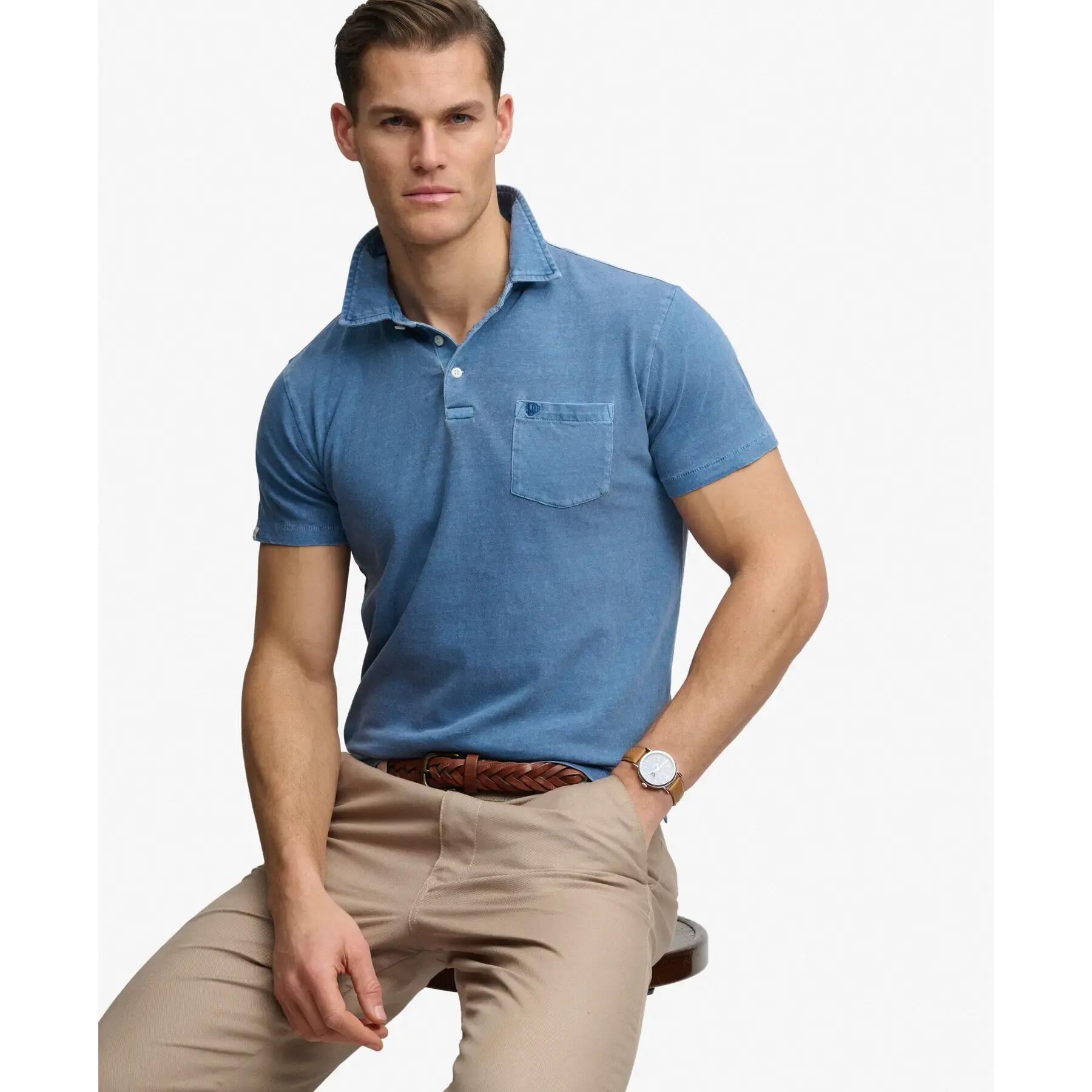 Klassisches Baumwoll- und Leinen-Polo Superdry 3/5