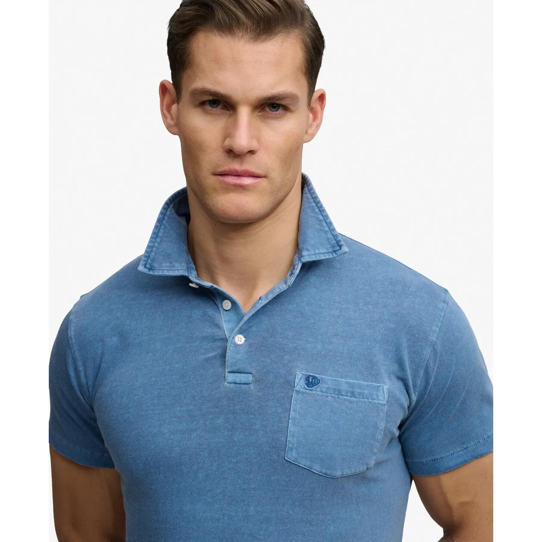 Klassisches Baumwoll- und Leinen-Polo Superdry 5/5
