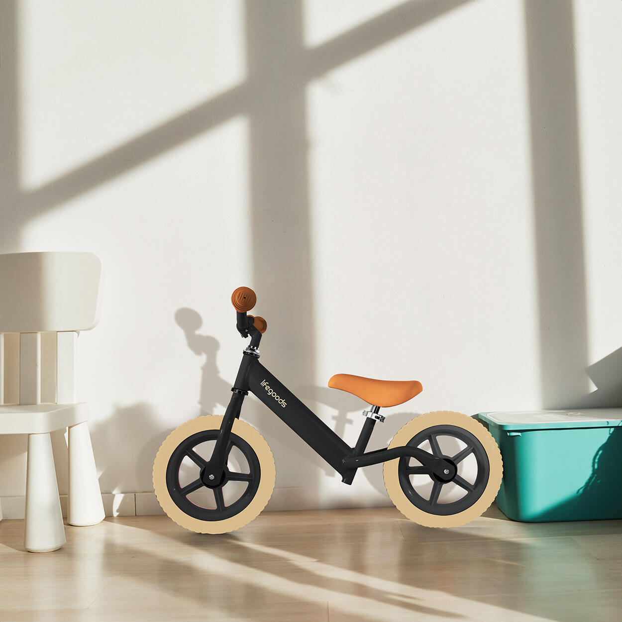 Loopfiets - balance bike - loopfietsje - zwart 3/4