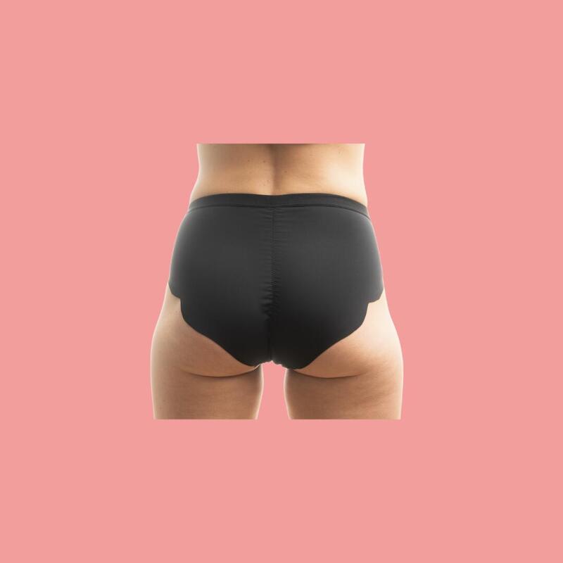 Susie Sporty Hip Hugger Underwear Absorbent for Leaks & Periods Black