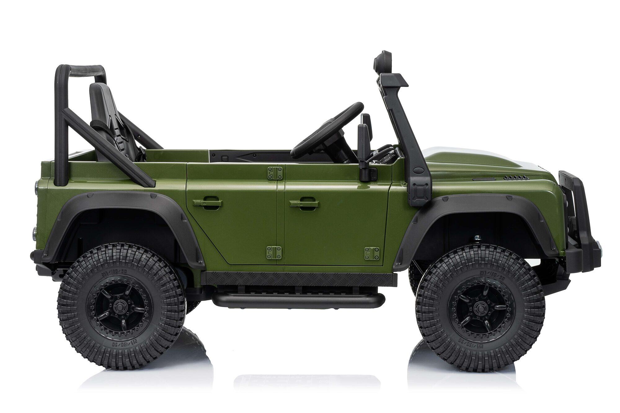 Land Rover Defender 110 SVX elektrische kinderauto - Legergroen (3 tot 8 jaar) 3/7