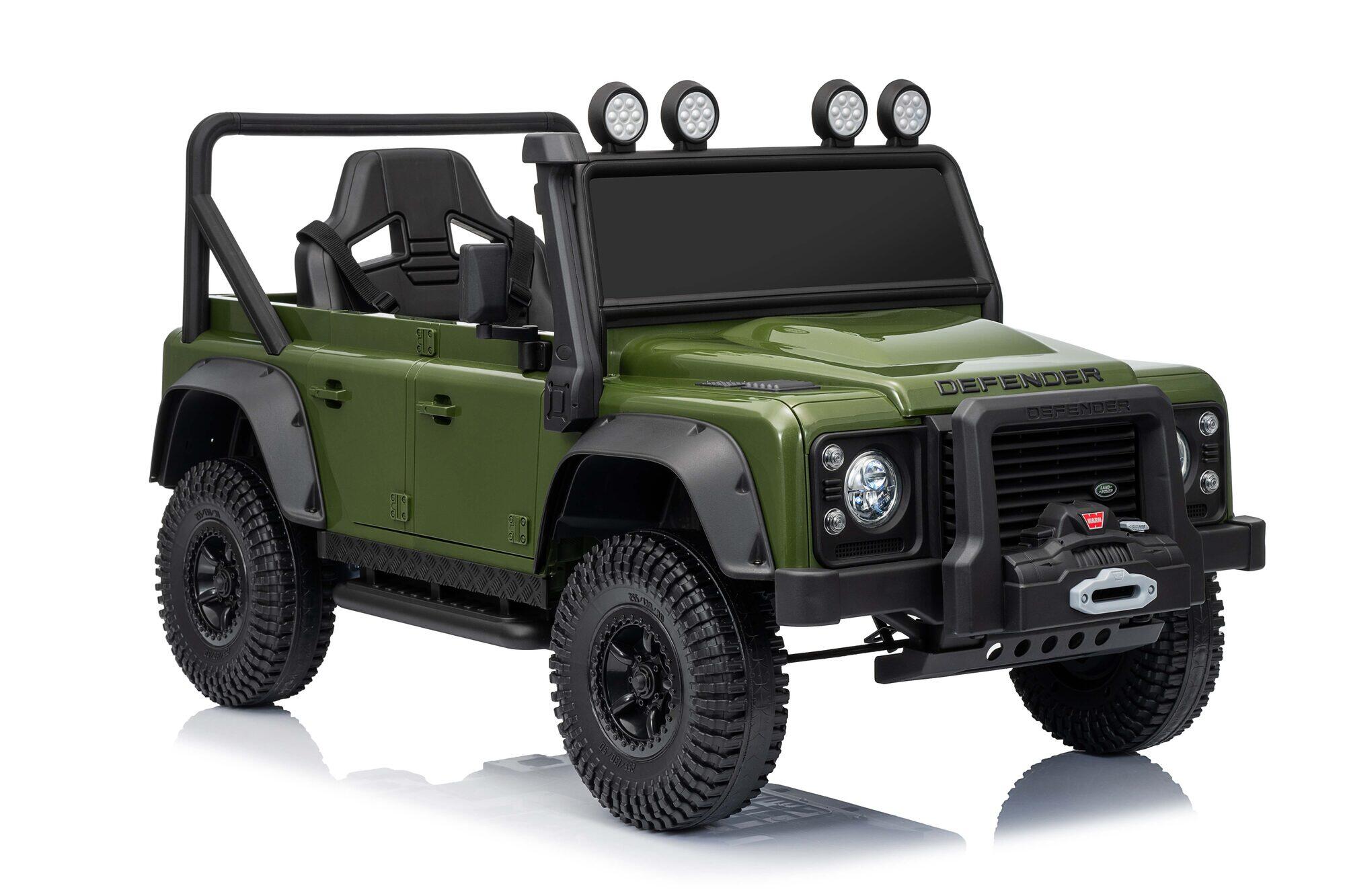 Land Rover Defender 110 SVX elektrische kinderauto - Legergroen (3 tot 8 jaar) 2/7