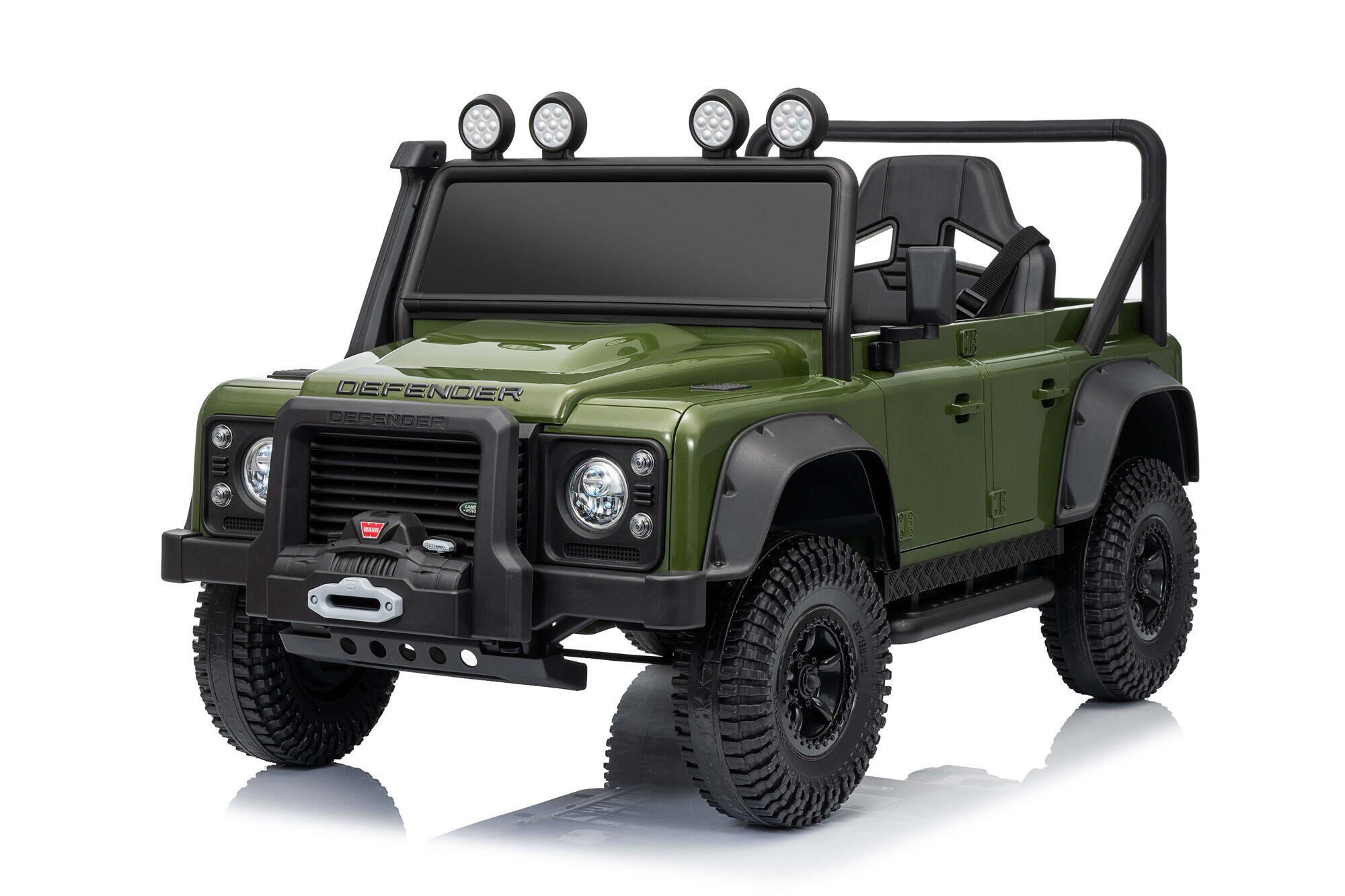 Land Rover Defender 110 SVX elektrische kinderauto - Legergroen (3 tot 8 jaar) 7/7