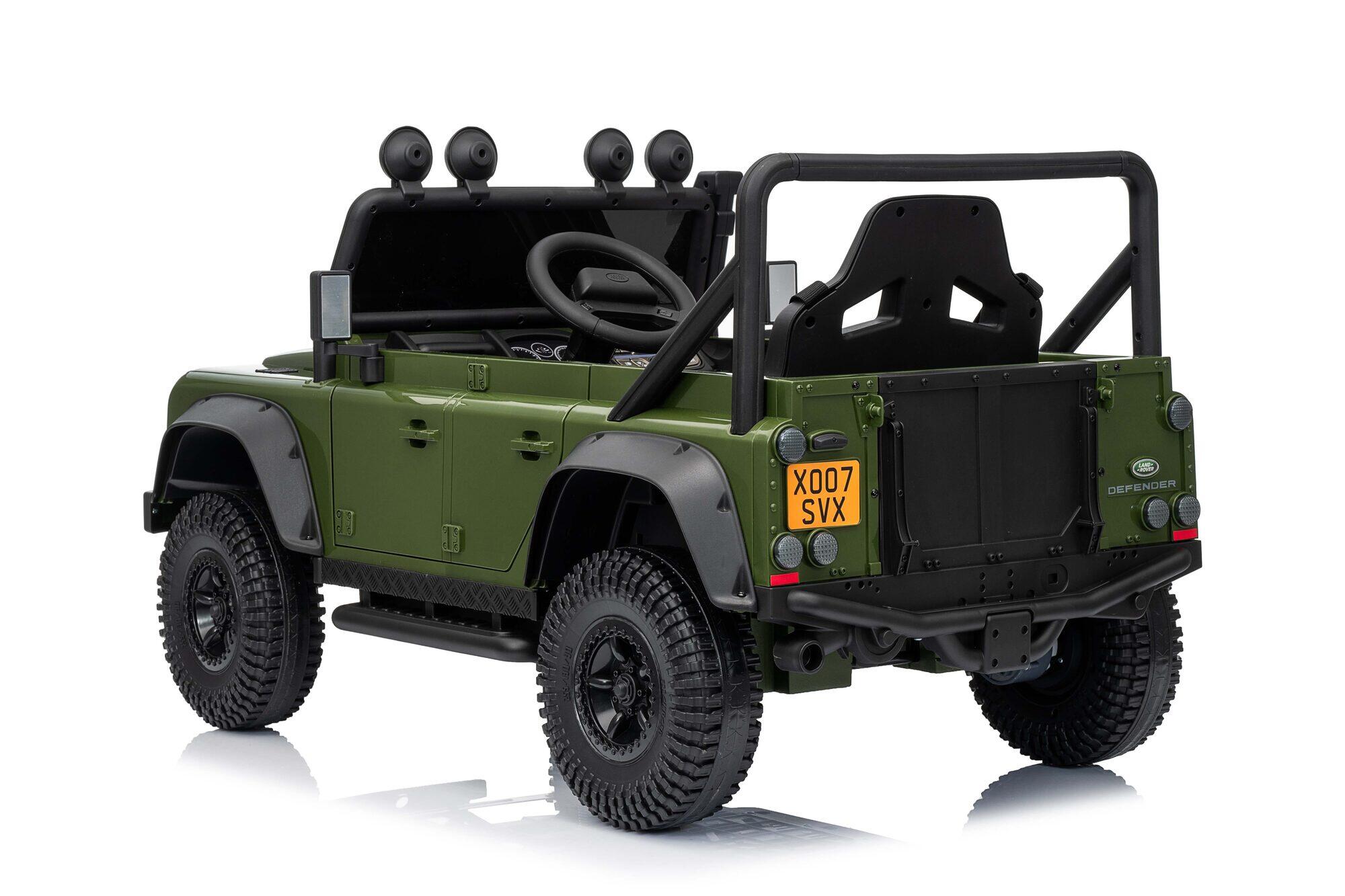 Land Rover Defender 110 SVX elektrische kinderauto - Legergroen (3 tot 8 jaar) 4/7