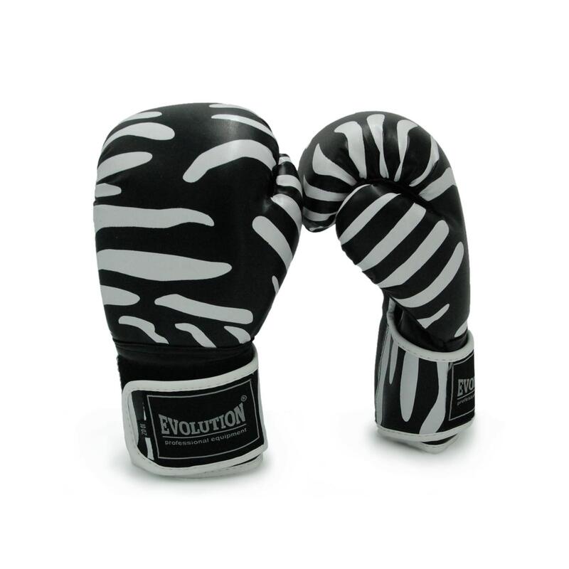 Rękawice bokserskie Evolution Professional Equipment Zebra